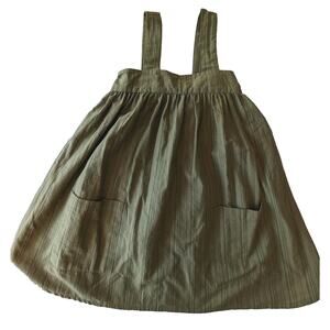 Soul Flower Dress Dress Boho Baggy Small Green Stripe Hippie